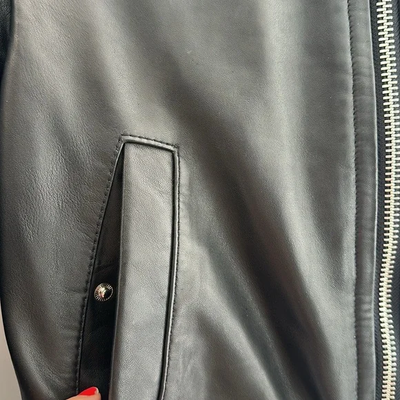 Quince washed leather bomber jacket - Picture 4 of 8